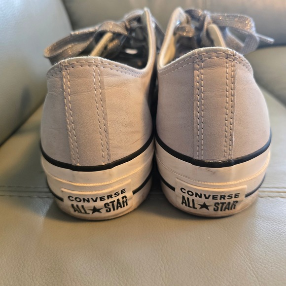 Converse Chuck Taylor All Star Lift Grey Leather Platform 565857C Women's size 9 - Picture 5 of 9